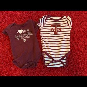 6 mo baby Aggie onesies